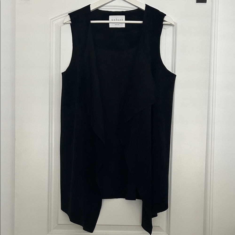 Velvet by Graham & Spencer Black Faux Suede Vest